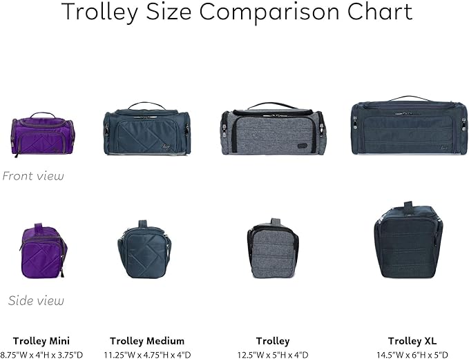 Lug Trolley Cosmetic Case, BUTTERFLY GREY