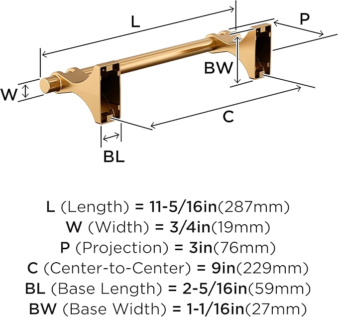 Amerock Davenport Champagne Bronze 9 inch (229mm) Towel Bar, BH36055CZ