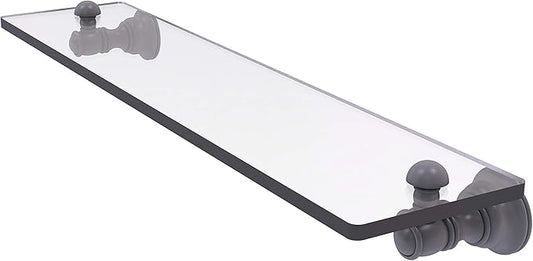 Allied Brass CL-1-22 Carolina Collection 22 Inch Glass Shelf, Matte Gray