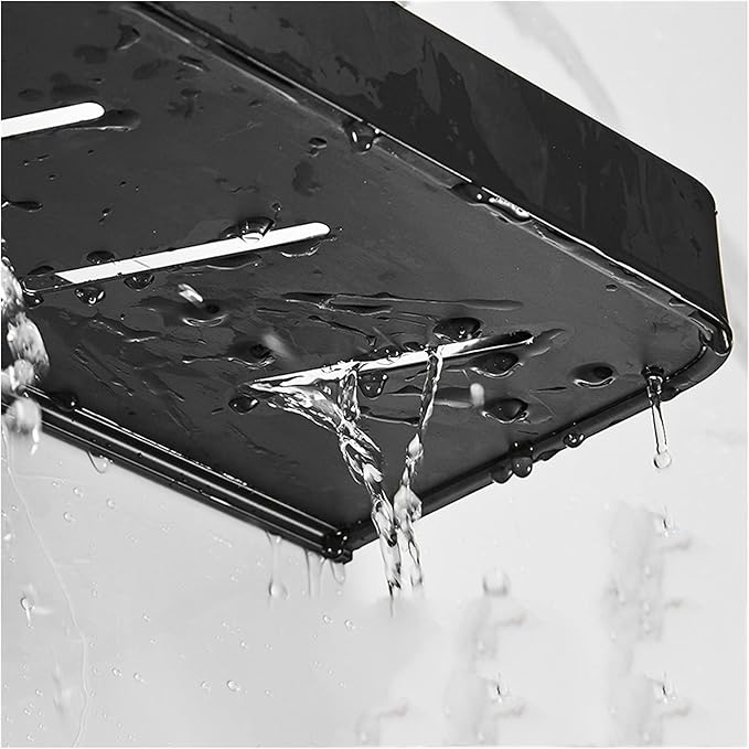 HASMI Bathroom Shelf Storage Organizer Wall Mount，Bathroom Shelf with Rail，Floating Shelves Wall Mounted Storage Shelves for Kitchen, Bathroom Floating Shelves (Size : 60 cm Long)