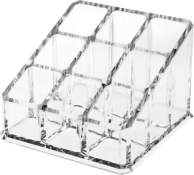 kieragrace Cosmetic Makeup and Lipstick Organizer, 9 Compartments