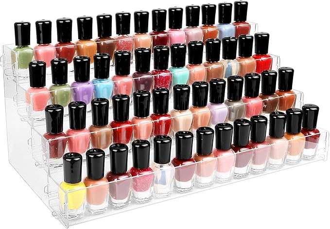 Go yeah Nail Polish Organizer Display Rack Storage Rack,Acrylic Sunglasses Organizer,Clear Essential Oil Stand Holder (4 Tier)