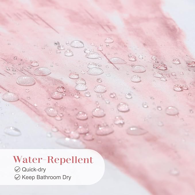 Haute Pink Girls Women Fabric Shower Curtain, Print Polyester Shower Curtains for Bathroom, Waterproof Decorative Bathroom Curtains, 72" W x 78" H