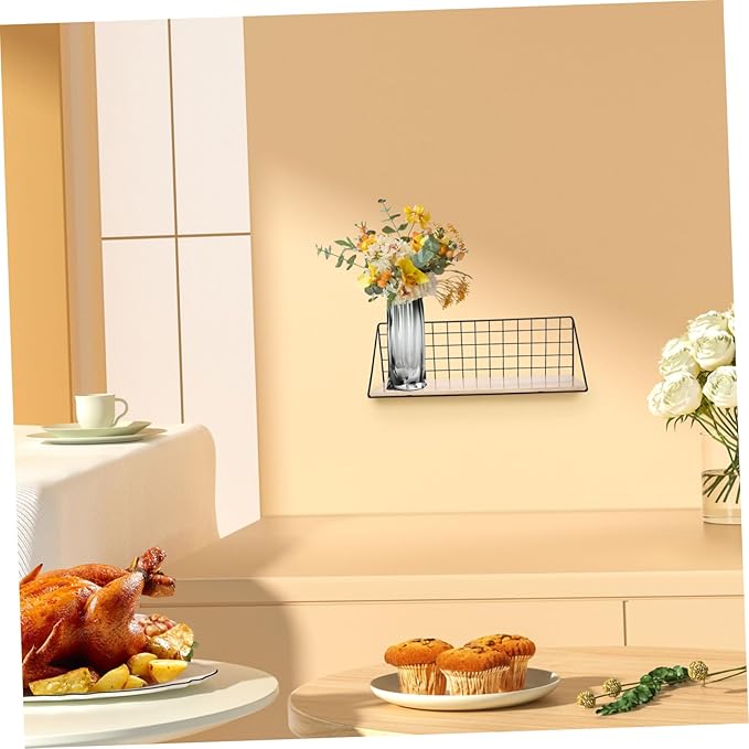 Cabilock 1Pc Large Multifunctional Wall Rack Bathroom Shelf for Home Decor Strong Bearing Capacity Iron Storage Organizer for Bathroom