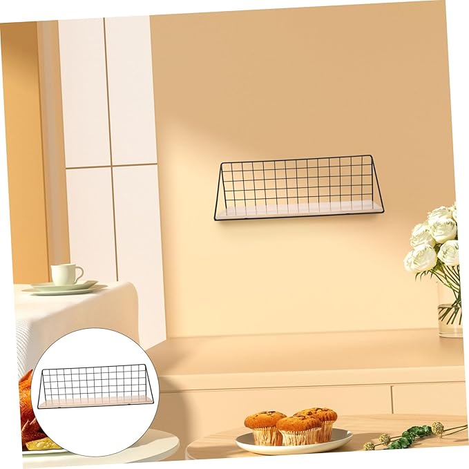 VOSAREA 1Pc Large Wall Rack Multifunctional Bathroom Shelf for Home Storage Easy to Clean Install Strong Adhesion Breathable Design Decorative Practical