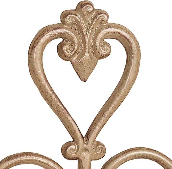 Aldabella Handpainted Towel Ring Satin Gold - 13.5 Inches High