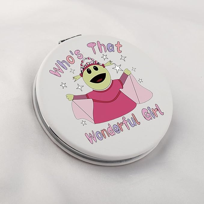 WUSUANED Funny Green N Makeup Mirror Who That Wonderful G Mirror Cartoon Fan Gift N Princes Lover Gift