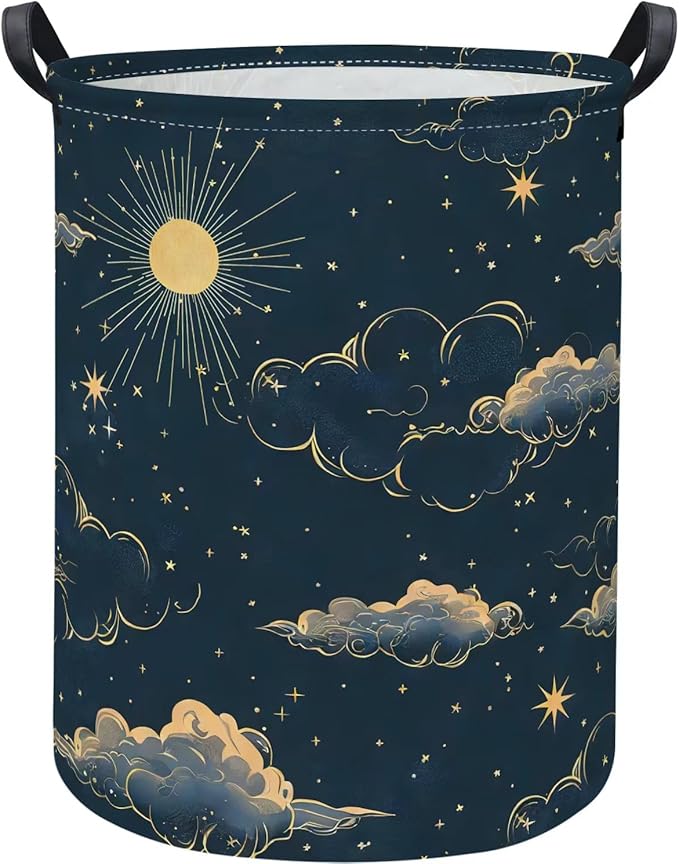 Baby Laundry Hamper kids laundry Basket Waterproof Storage Bin for Bedroom Toy Clothes Organizer Basket Woodland Animals Room D??cor(Stars)