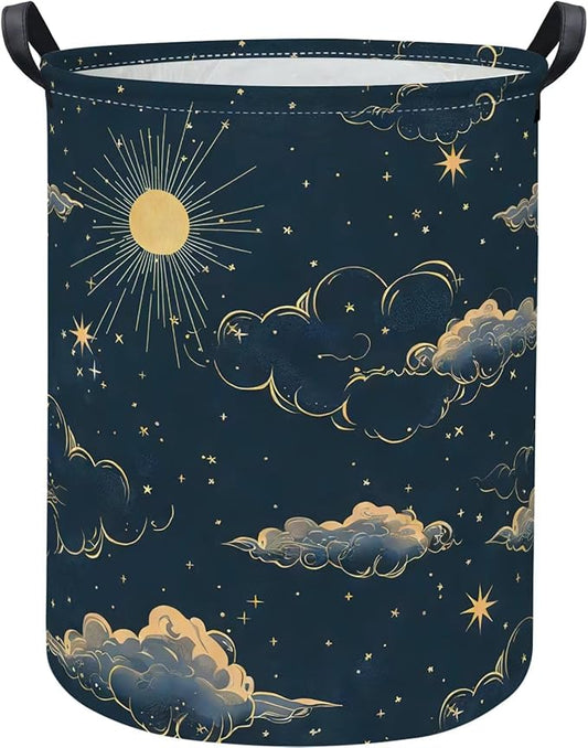 Baby Laundry Hamper kids laundry Basket Waterproof Storage Bin for Bedroom Toy Clothes Organizer Basket Woodland Animals Room D??cor(Stars)