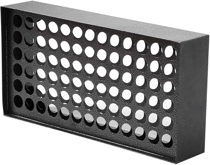 Zerone Elegant Black Pigment Rack, 78 Holes Wall Mounted Ink Organizer, Permanent Makeup Ink Display Holder
