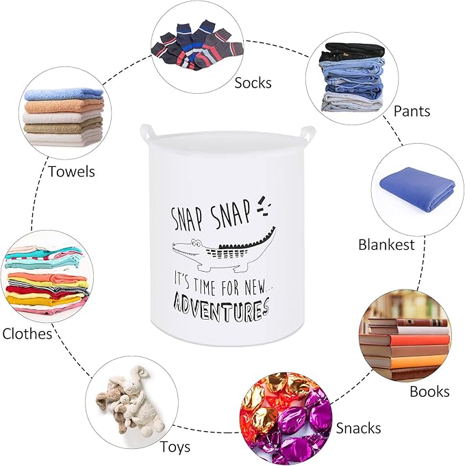 Collapsible Laundry Basket in Bedroom Waterproof Laundry Hamper in Bathroom Large Laundry Bag in College Dormitory Cloakroom Livingroom Nursery Organizer Toy Bin