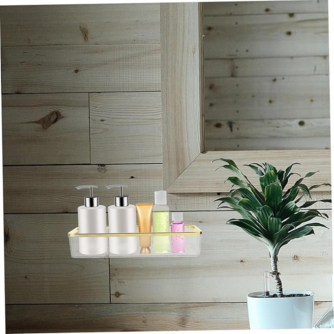 Bathroom Shelving Adhesive Wall Shelves Modern Design Easy Installation Tidy up Your Bathroom