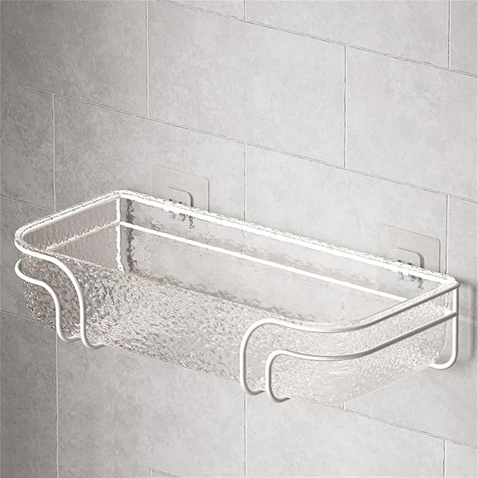 Wall Mounted Bathroom Shelves Adhesive Bathroom Shelf Functional Hanging Storage Holder Rack for Home Decors Home Decors Accessory