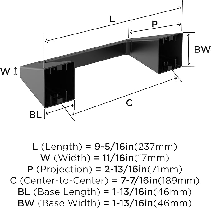 Amerock BH36001MB | Matte Black Pivoting Double Post Toilet Paper Holder | 9-5/16 in. (237 mm) Toilet Tissue Holder | Blackrock | Bath Tissue Holder | Bathroom Hardware | Bath Accessories