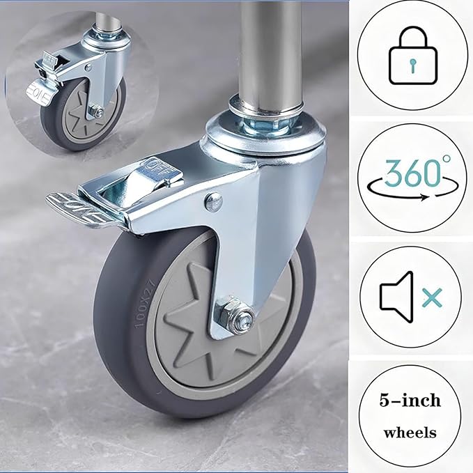 Commercial Laundry Cart with Wheels Heavy Duty Collapsible Laundry Cart, 12 Bushel Industrial Rolling Baskets Trucks with Steel Frame and Waterproof Oxford Cloth, for Home Organizer Storage