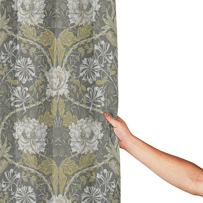 Retro Flower Shower Curtains William Morris Vintage Country Boho Flower Art Print Shower Curtains 72""×72"" Inch, Style-4