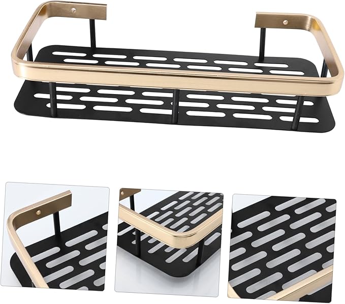 Nail-Free Wall Shelf for Bathroom Corner Sturdy ABS Material Easy Installation Space-Saving Organizer for Household and Kitchen Use