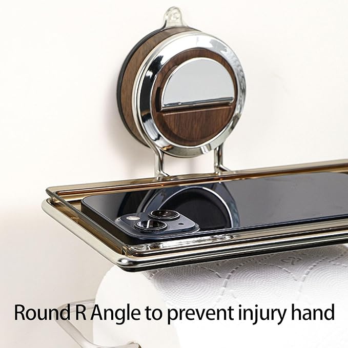 Suction Cup Wall Mounted Bathroom Shelf Easy Installation Rust Stainless Steel Organiser Stainless Steel Bathroom Storage