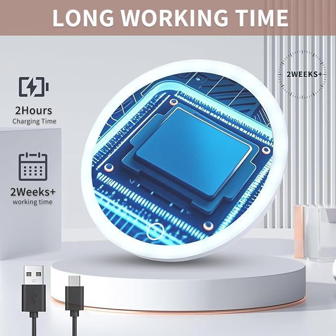 6" 10x Magnifying Mirror with Light Suction Cup,Led Close up Makeup Mirror with 360° Stand,3 Color Lighted Personal Mirror 10x,10 Times Functional Zoom Mirrors for Partial Details