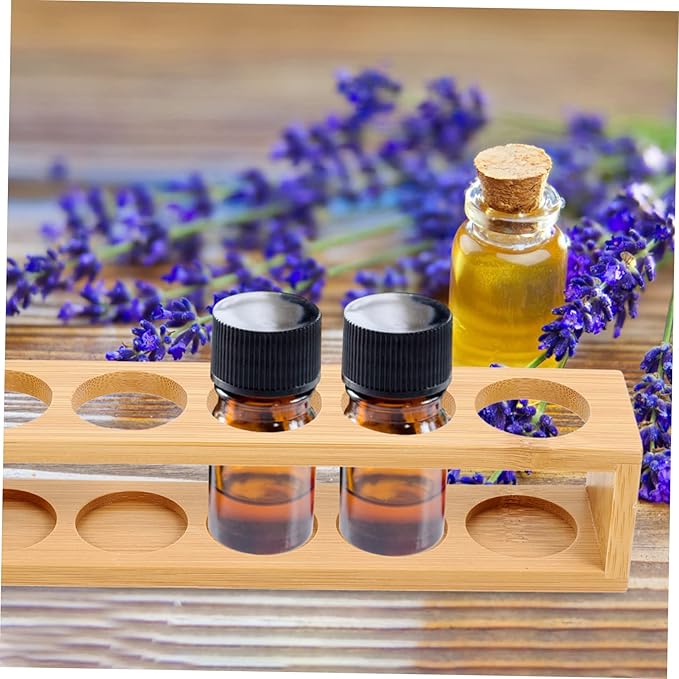 Display Rack Slot Organizer Storage Rack Essential Oils Tabletop Stand Bottles Vials