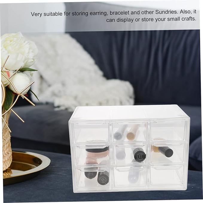 Multi-grid Desk Organizer Storage Box with Removable Drawers Versatile Cosmetic and Stationery Storage Container for Home and Office Desktop Organizer