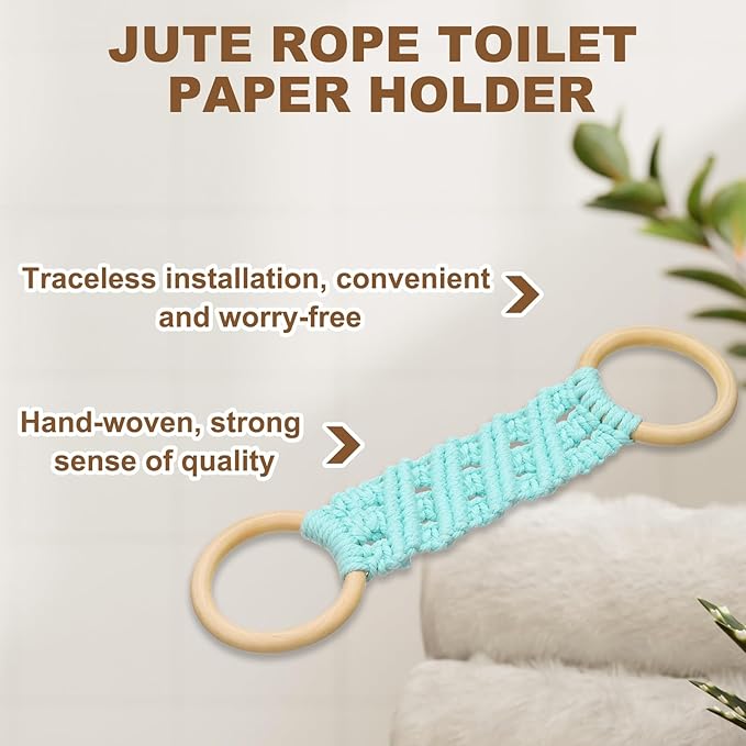 uxcell 2Pcs Crochet Kitchen Dish Towel Holder, 11"x3" Handmade Crochet Towel Ring Hanger with Hanging Loop for Cabinet House Oven Stove Door, Light Green