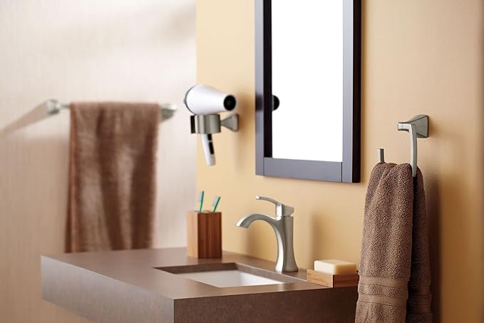 Moen YB5124CH Voss 24-Inch Bathroom -Towel Bar, Chrome