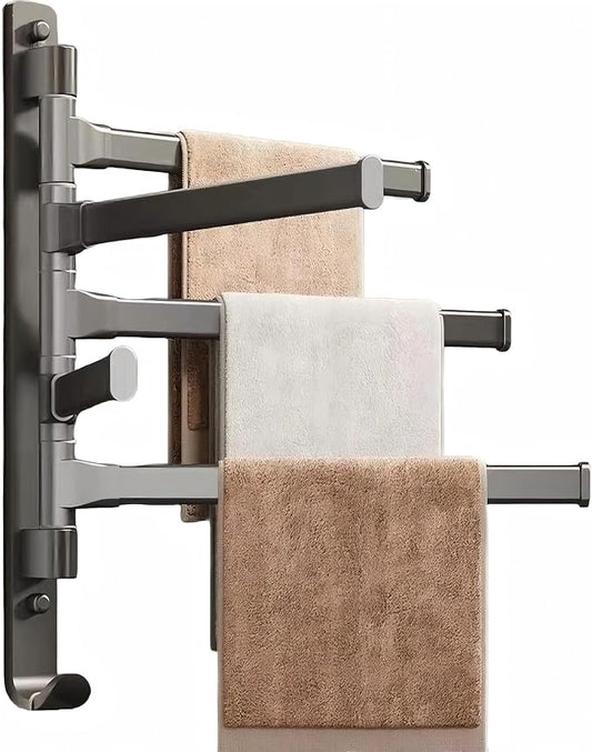 Swivel Towel Rack BSELUTNGY - Durable Space Saving Towel Racks for Bathroom Outdoor for Pool Over The Door Towel Rack Ideal for Balconies Cabinets Kitchens Perfect for Any Decor Style
