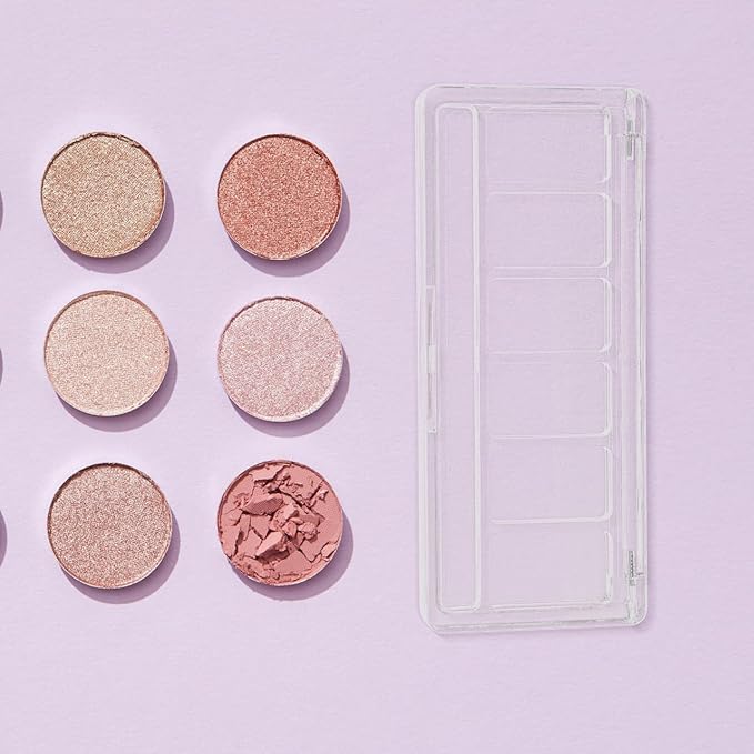 Lurrose Empty Lipstick Palette DLY Makeup Box for Women Portable Eyeshadow Pan Powder Blush Palette Dispensing Storage Boxes Transparent Highlighters Container