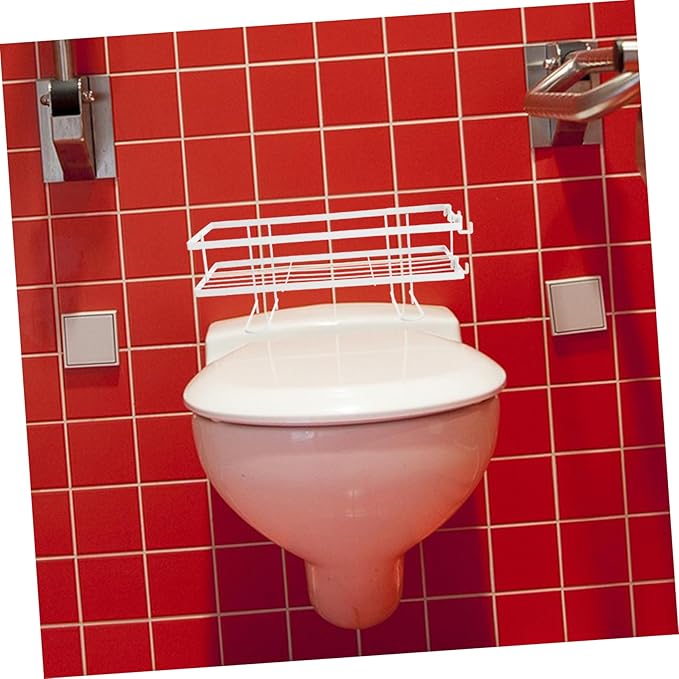 POPETPOP Toilet Storage Rack Space-Saving Shelf for Bathroom No Drilling Organizer Shelf