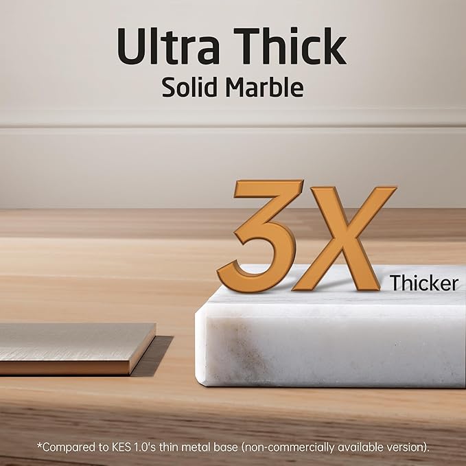 KES Free Standing Towel Racks for Bathroom, 2-Tier Towel Stand for Bathroom Floor with Weighted Natural Marble Base 3X Thicker, 18/8 Stainless Steel, Brushed Finish, BTH235-2