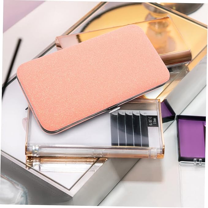 Eyelash Tweezers Case 6.10X3.14X0.59In Portable Magnetic Closure Storage Box Organizer for Lash Extension Tools and Makeup Accessories