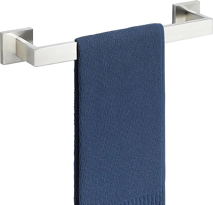 Alise Brushed Nickel Towel Bar, 16 Inch Towel Racks for Bathroom, SUS304 Stainless Steel Towel Holder Wall Mounted, Heavy Duty Towel Hanger for Bathroom & Kitchen (Brushed Nickel)