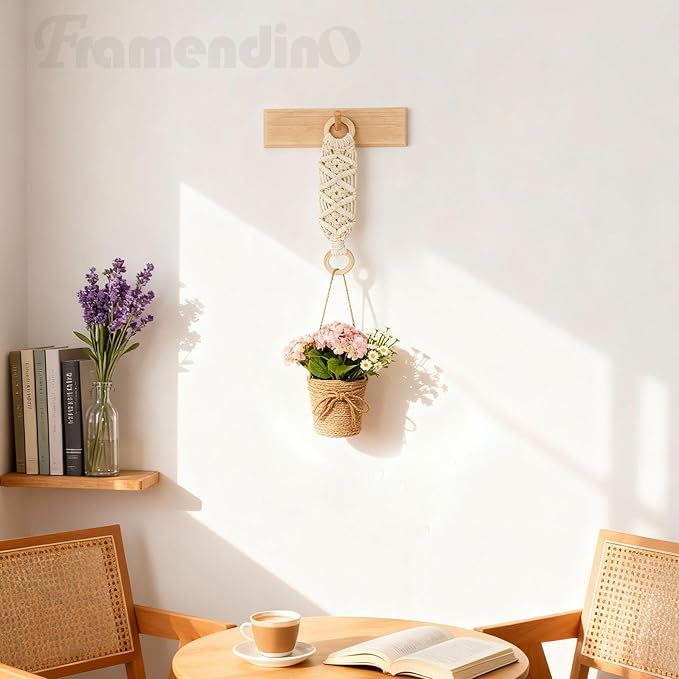 Framendino, 2 Pack Kitchen Crochet Towel Hanging Ring Towels Holder with Loop for Cabinets Oven Door Bathroom (White)