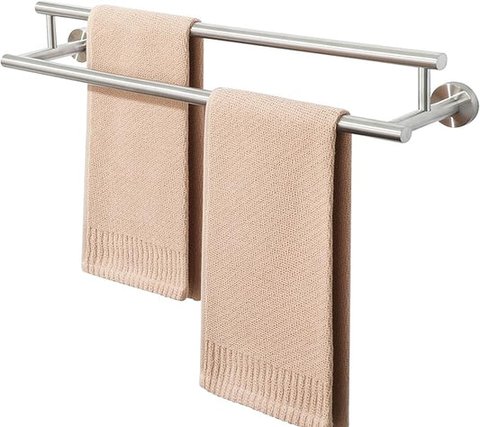 Alise Double Towel Bar Brushed Nickel,24" Towel Racks for Bathroom Wall Mounted,Bathroom Towel Rack SUS304 Stainless Steel Bathroom Towel Holder Quick Drying Hand Towel Holder Towel Bar for Walls
