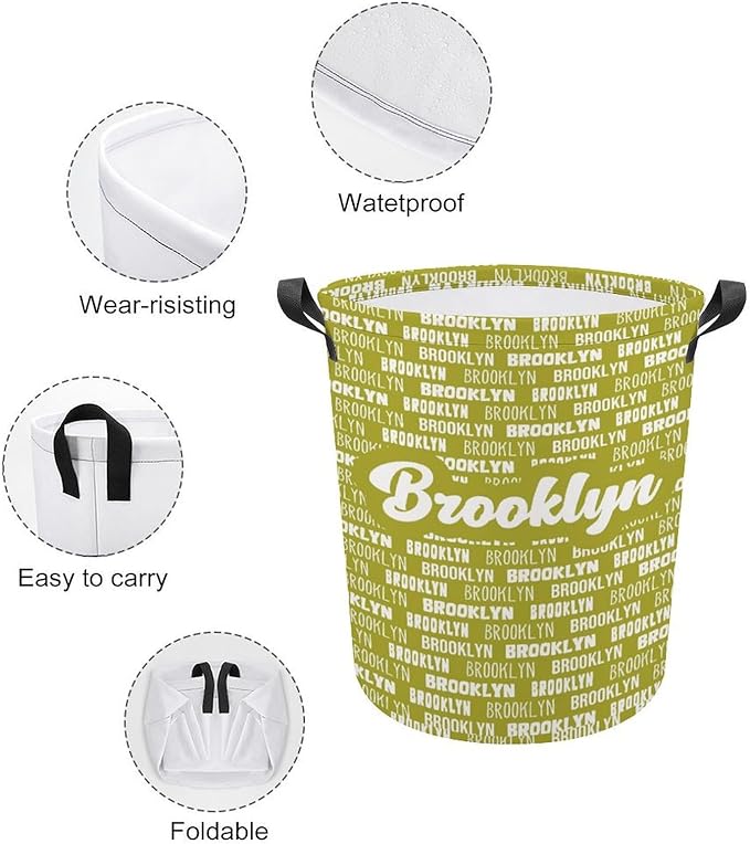 ZOE DAVISON Personalized Laundry Baskets,Custom Name Laundry Hamper for Kids Baby Adults,Collapsible Clothes Storage Organizer,One Size