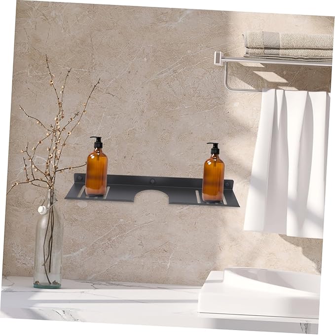 Over Sink Shelf Bathroom Organizer Damage No Drill Wall-Mounted Storage for Toiletries Versatile Style for Bathroom Sink Top Space-Saving Easy Access to Essentials