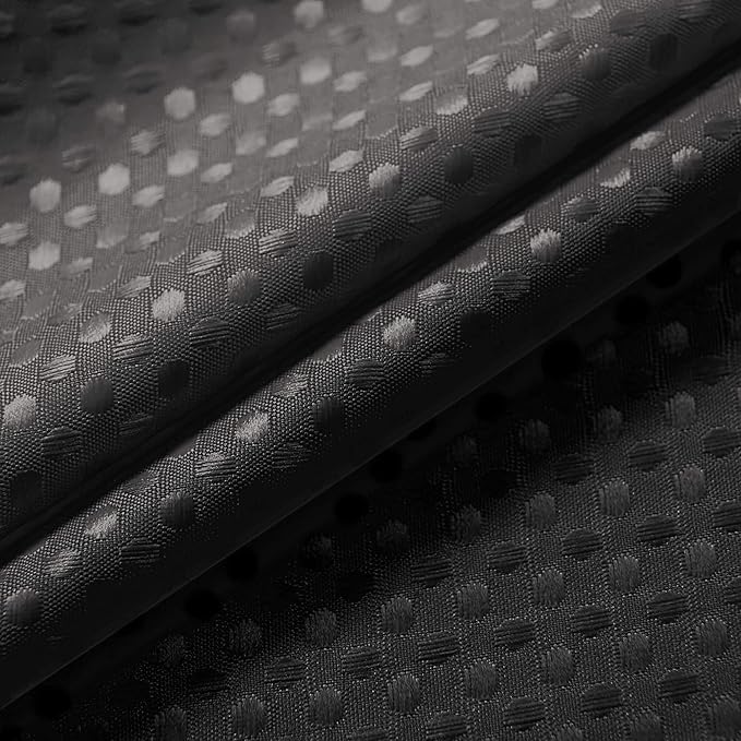Mrs.Naturall Black and White Waffle Weave Fabric Shower Curtain Set with Hooks,Waterproof Modern Shower Curtains for Bathroom,Cute Ombre Dark Grey Cloth Bathroom Shower Curtain Sets,72x72 Inches