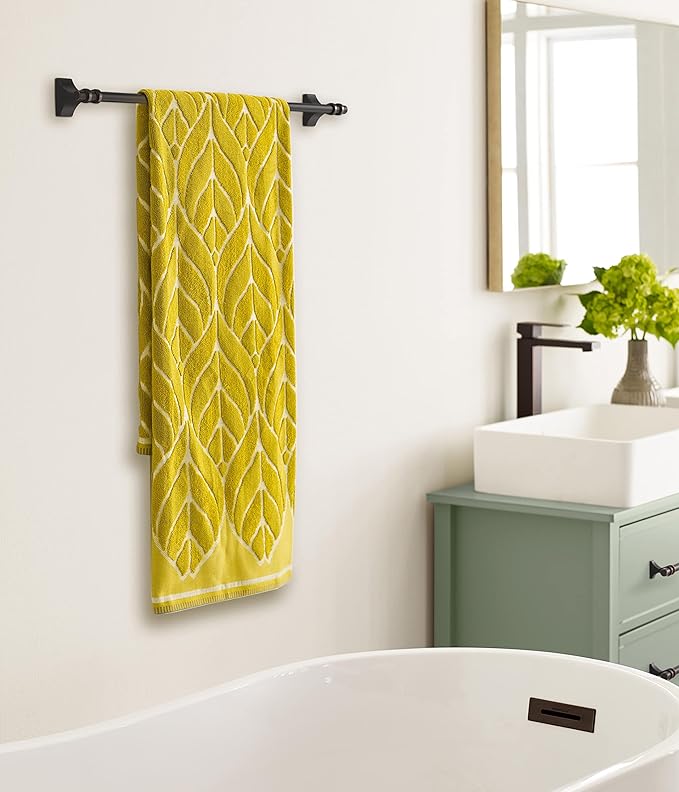 Amerock BH36054ORB | Oil Rubbed Bronze Towel Bar | 24 in (610 mm) Towel Rack | Davenport | Bathroom Towel Holder | Bathroom Hardware | Bath Accessories