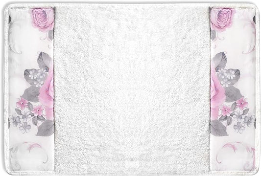 Zahari Home Michelle Bathroom Rug Luxury Bath Rug Washable Beautiful Shower Mat Unique Design Stylish Non Slip Shower Mat Floral Rug Bath Shower Tub Decor