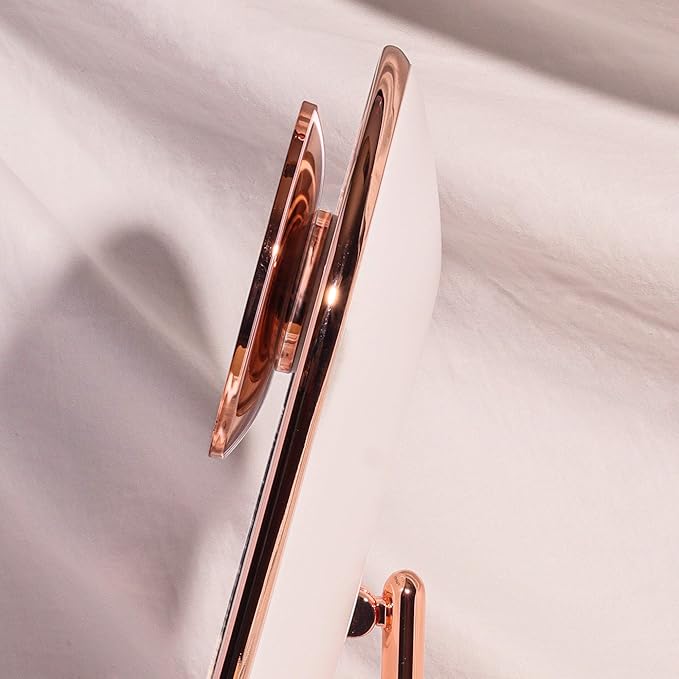 Fancii Lara Detachable 10X Magnifying Mirror, Magnetic Attachment - Compatible Vera Vanity Mirrors (not Included) - Lara (Rose Gold) FC-VOMA10XR