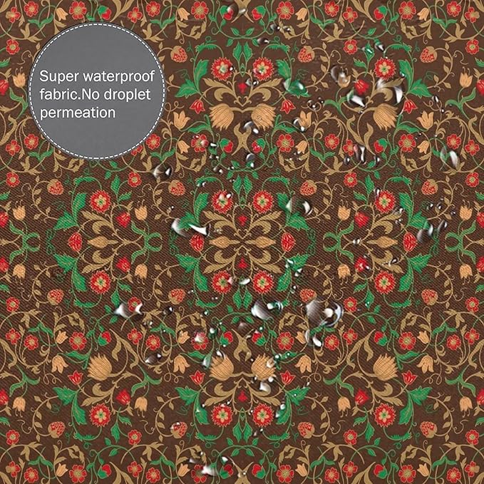 William Morris Original Design Vintage Shower Curtain Furniture Bathroom Fabric Decorations Washable Shower Curtain with Hooks 66x72 Inches(168x183cm), Style-1
