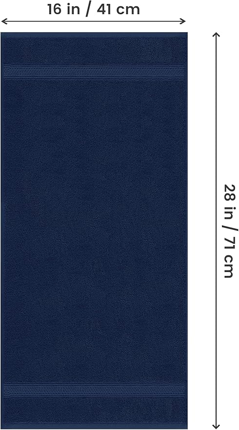 Utopia Towels 6 Pack Premium Hand Towels Set, 16 by 28 inches, 100% Ring Spun Cotton, Ultra Soft and Highly Absorbent 600GSM Towels for Bathroom, Gym, Shower, Hotel, and Spa, Navy Blue