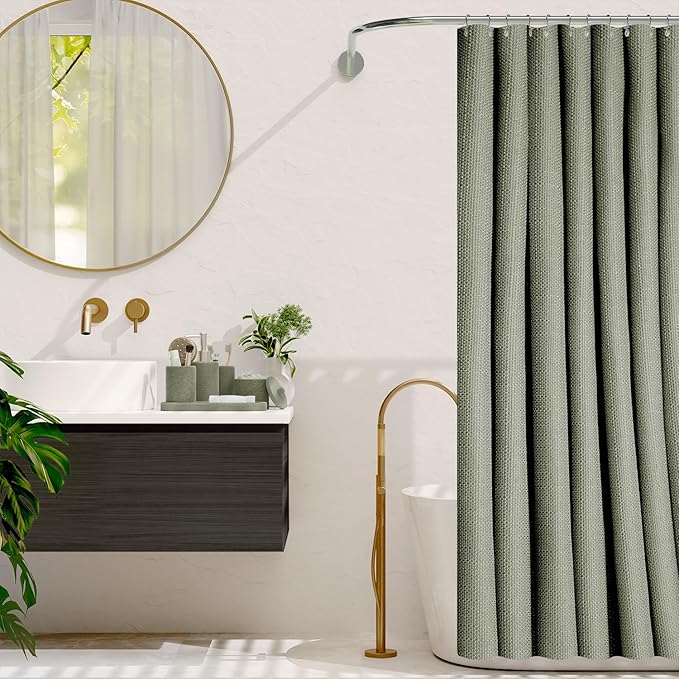 Clara Clark Bathroom Set - Sage Green Bathroom Accessories Set, 5PC Bathroom Accessory Set, Bathroom Sets with Soap Dispenser, Toothbrush Holder, Tumbler, Cotton Swab Jar & Vanity Tray
