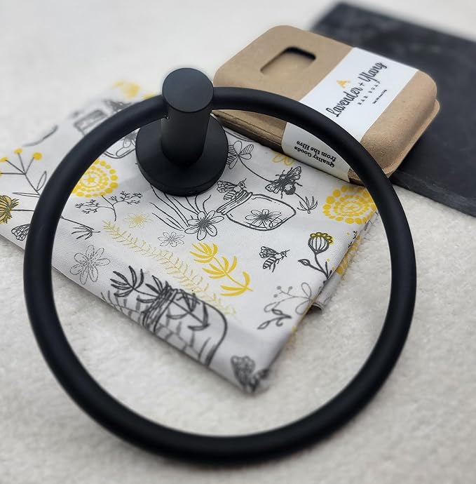 Symmons 353TR-MB Dia Wall-Mounted Towel Ring in Matte Black