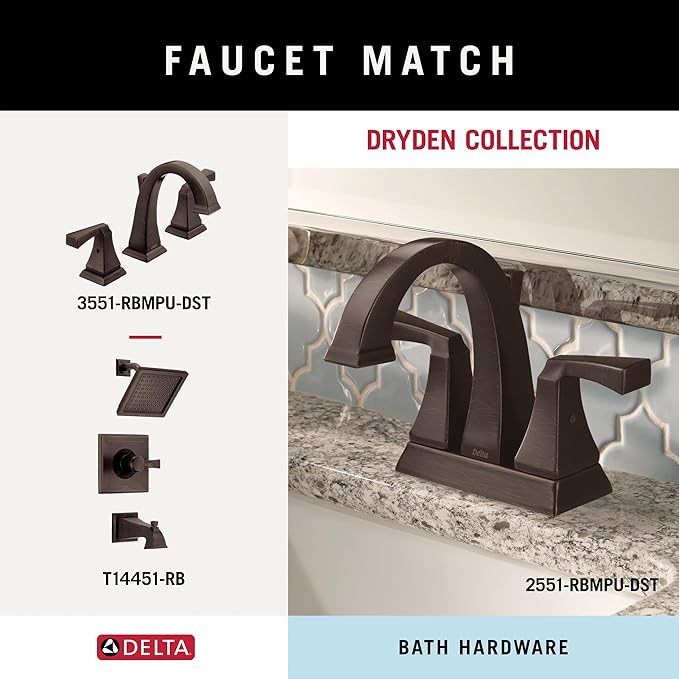 Delta Dryden (1-Pack) Hand Towel Holder Venetian Bronze Towel Racks for Bathroom Wall Square Towel Ring Holder for Bath Towel Hanger for Kitchen, Bathroom Accessories 75146-RB