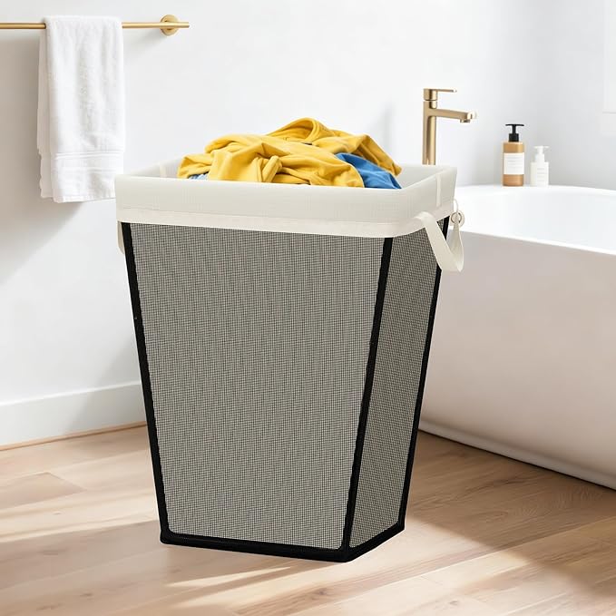 STO STO Laundry Hamper, 75L Laundry Basket Organizer with Removable and Washable Liner Bag, Freestanding Portable Dirty Clothes Hamper, Laundry Bin for Laundry Room, Bedroom, Closet and Dorm
