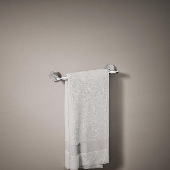 KOHLER K-27288-CP Elate® 12" Towel Bar, Minimalist Design, Premium Durable Metal, Corrosion Resistant, Polished Chrome