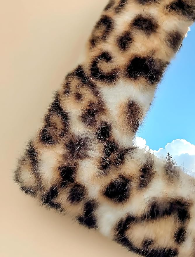 Small Cool Makeup Mirror for Desk and Wall, Gold Desk Wall Mirror, Y2K 2000S Leopard Cheetah Print Stockholm Dorm Room Home Decor for Bedroom Aesthetic