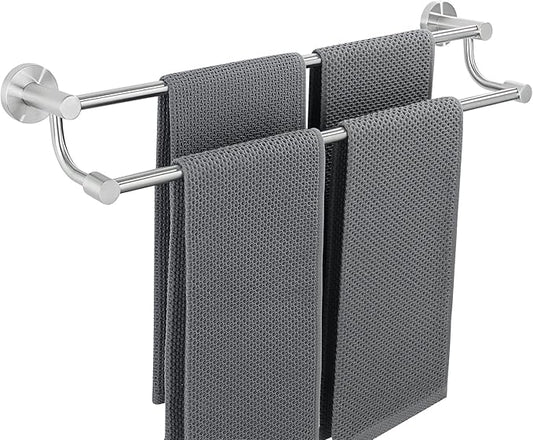 Alise Double Towel Bars,24 Inch Towel Rack for Bathroom, Wall Mount Towel Holder, Quick Drying Towel Hanger SUS304 Stainless Steel Towel Rail, Brushed Nickel, GOY4600-LS